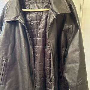 St. John's Bay Men's Dark Brown Leather Jacket
